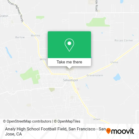 Analy High School Football Field map