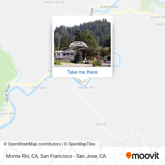Monte Rio, CA map