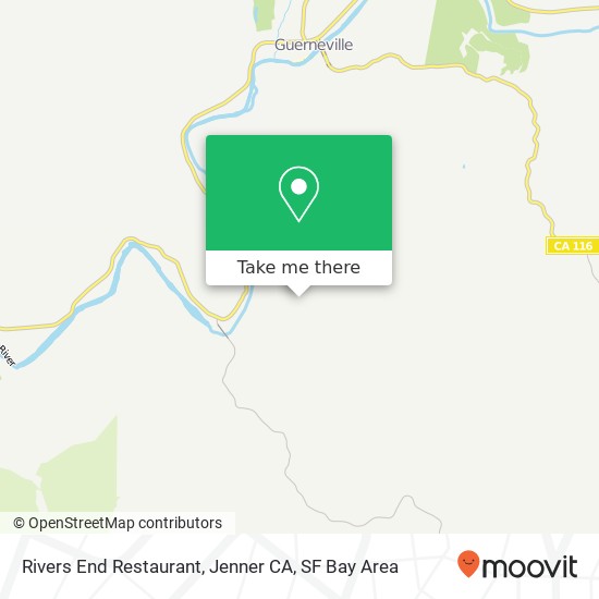 Rivers End Restaurant, Jenner CA map