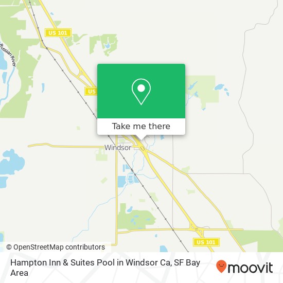 Mapa de Hampton Inn & Suites Pool in Windsor Ca