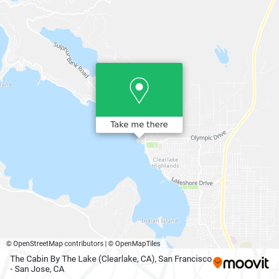 Mapa de The Cabin By The Lake (Clearlake, CA)