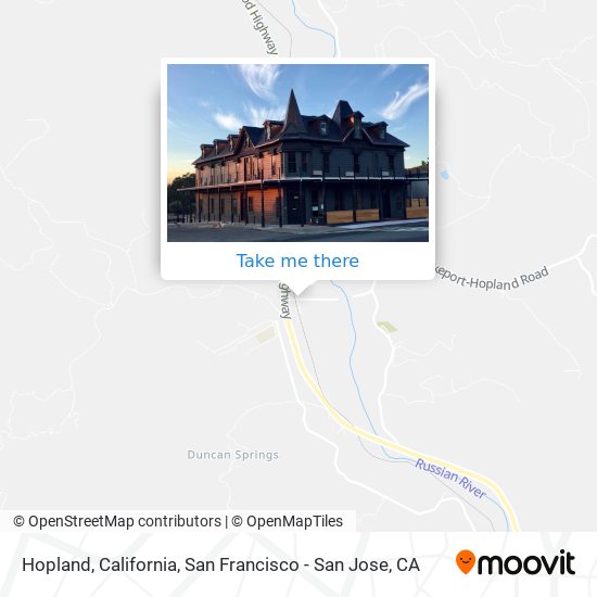 Hopland, California map