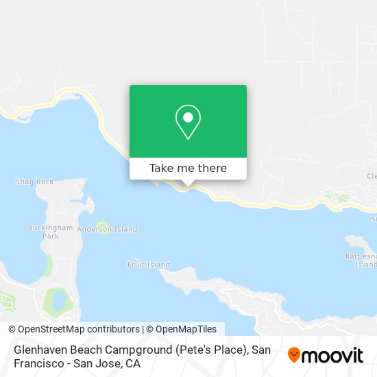 Mapa de Glenhaven Beach Campground (Pete's Place)