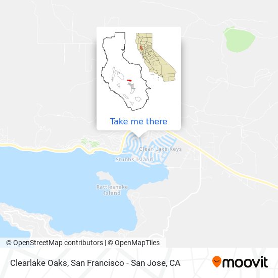 Clearlake Oaks map