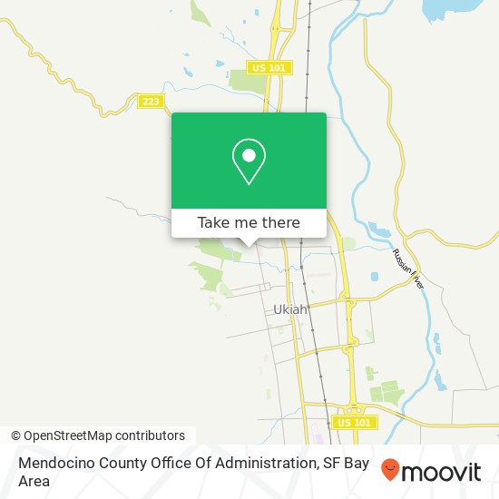 Mapa de Mendocino County Office Of Administration