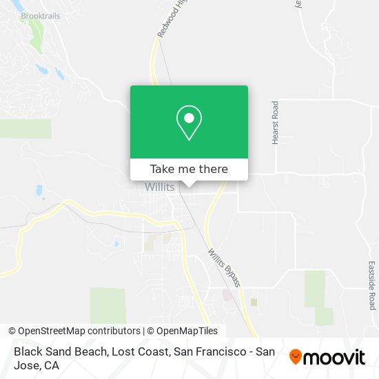 Black Sand Beach, Lost Coast map