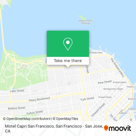 Motel Capri San Francisco map