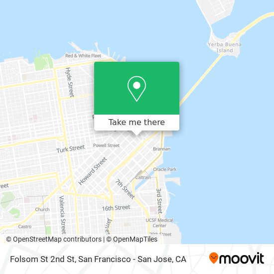 Mapa de Folsom St 2nd St