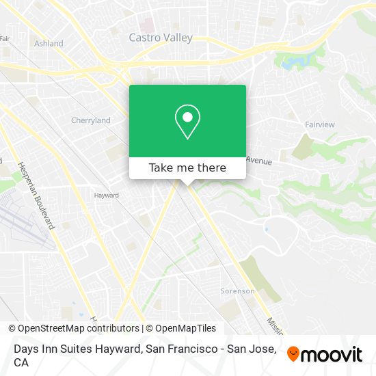 Days Inn Suites Hayward map