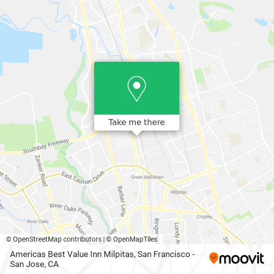 Americas Best Value Inn Milpitas map