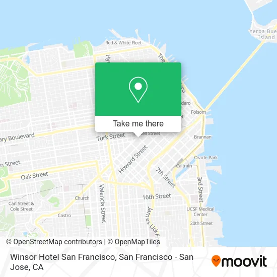 Winsor Hotel San Francisco map