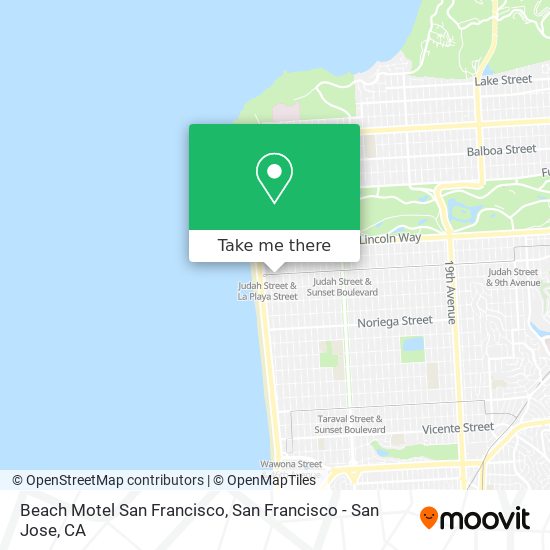 How to get to Beach Motel San Francisco in Outer Sunset, Sf by Bus or Light  Rail?