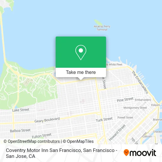 Coventry Motor Inn San Francisco map