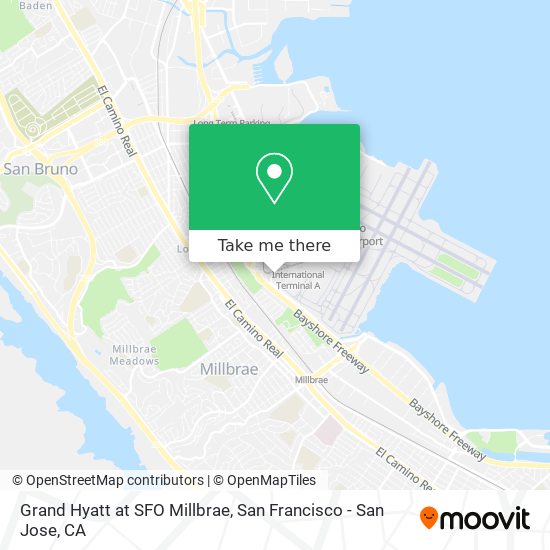 Grand Hyatt at SFO Millbrae map