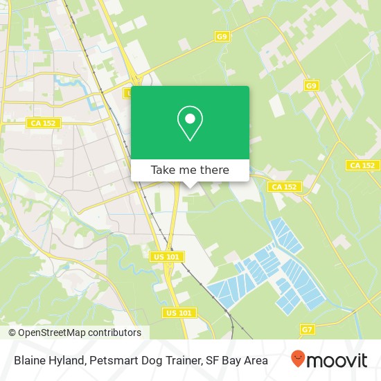 Blaine Hyland, Petsmart Dog Trainer map