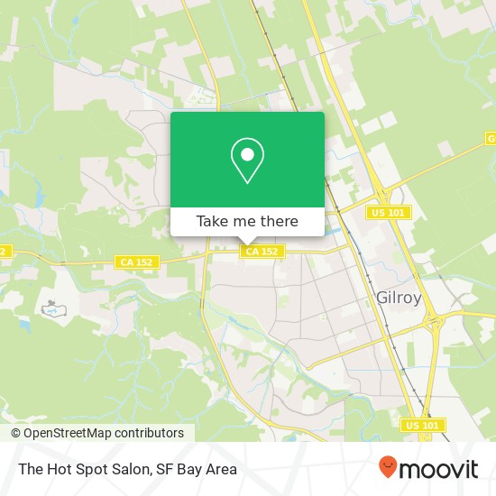 The Hot Spot Salon map