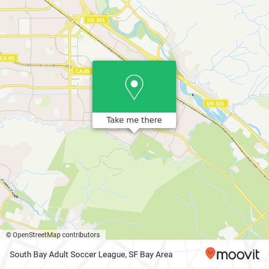 Mapa de South Bay Adult Soccer League