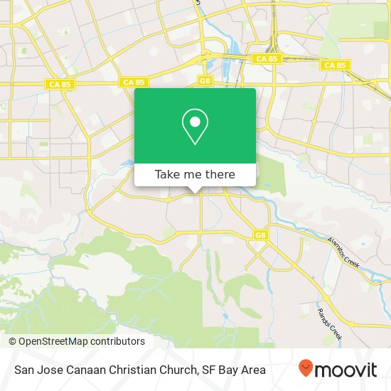 Mapa de San Jose Canaan Christian Church