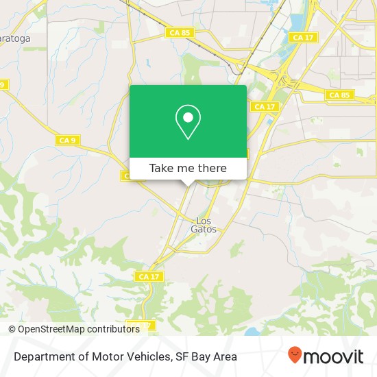 Department of Motor Vehicles map