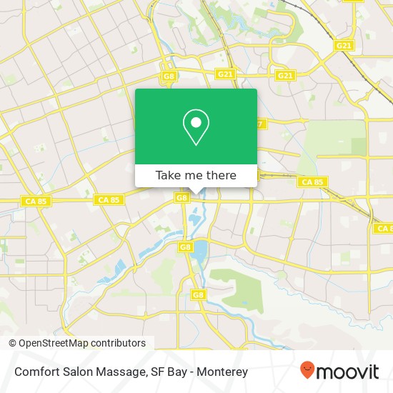 Comfort Salon Massage map