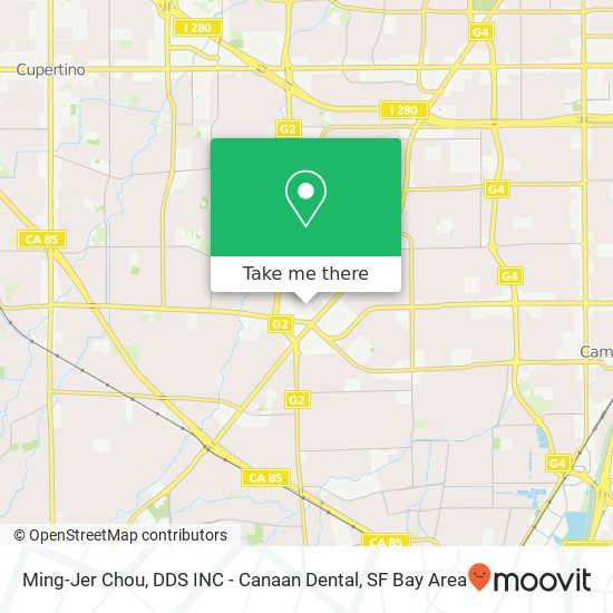 Ming-Jer Chou, DDS INC - Canaan Dental map