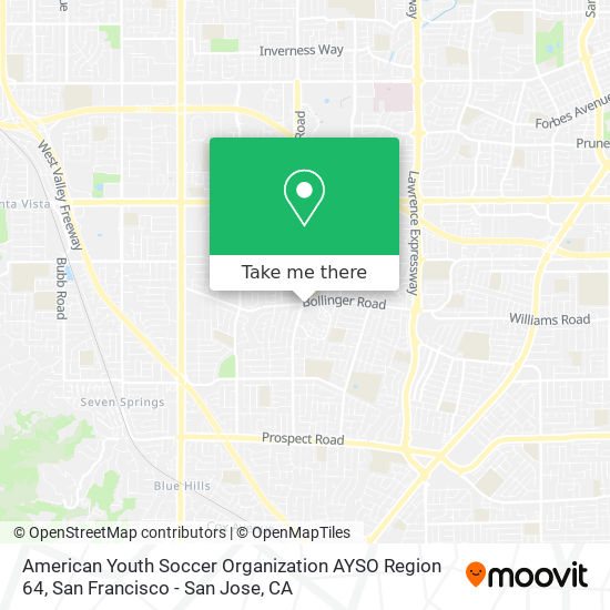 American Youth Soccer Organization AYSO Region 64 map