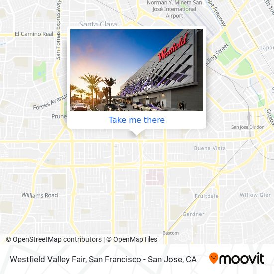 Maps of Westfield Valley Fair, Mall, Santa Clara