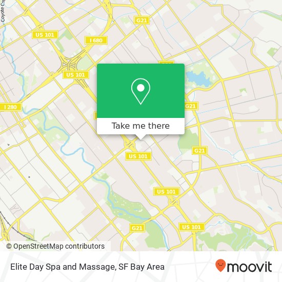 Mapa de Elite Day Spa and Massage
