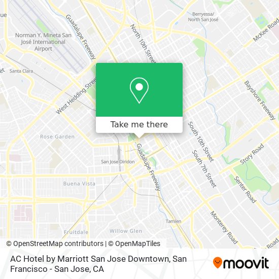 Mapa de AC Hotel by Marriott San Jose Downtown