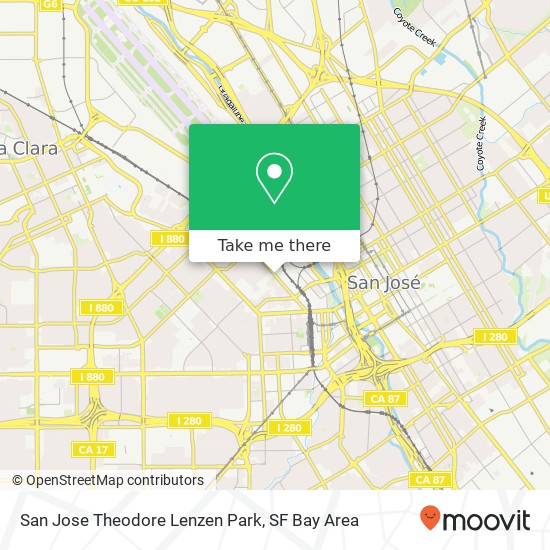 San Jose Theodore Lenzen Park map