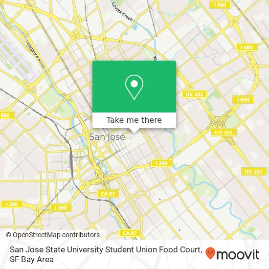 San Jose State University Student Union Food Court map