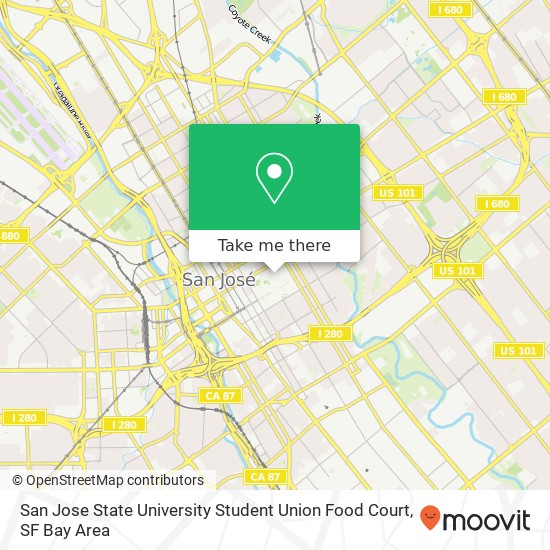 Mapa de San Jose State University Student Union Food Court