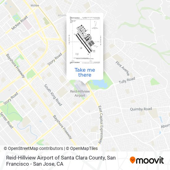 Mapa de Reid-Hillview Airport of Santa Clara County