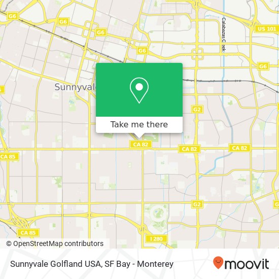 Mapa de Sunnyvale Golfland USA