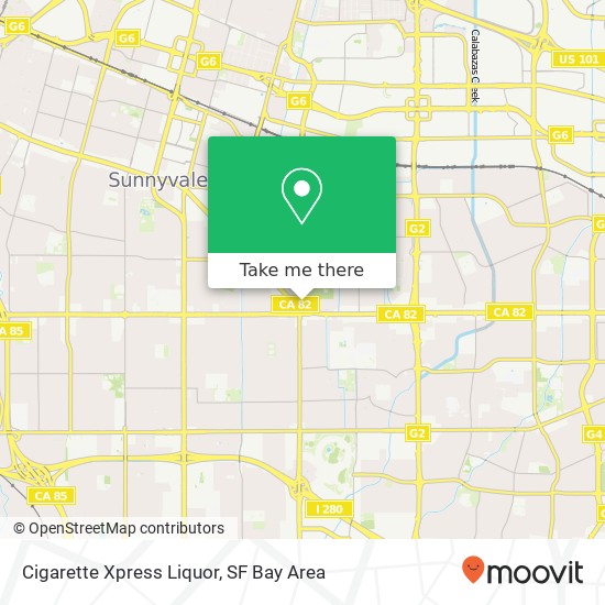 Mapa de Cigarette Xpress Liquor