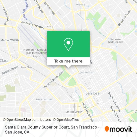 Santa Clara County Superior Court map