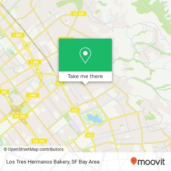 Mapa de Los Tres Hermanos Bakery