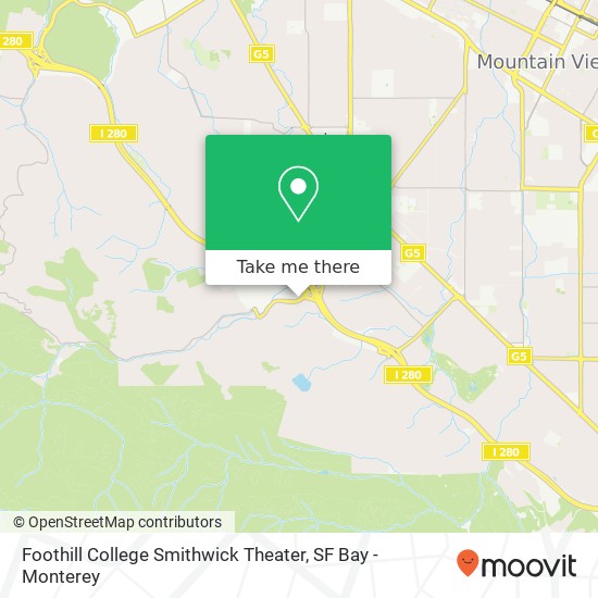 Foothill College Smithwick Theater map