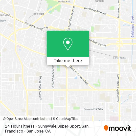 Mapa de 24 Hour Fitness - Sunnyvale Super-Sport