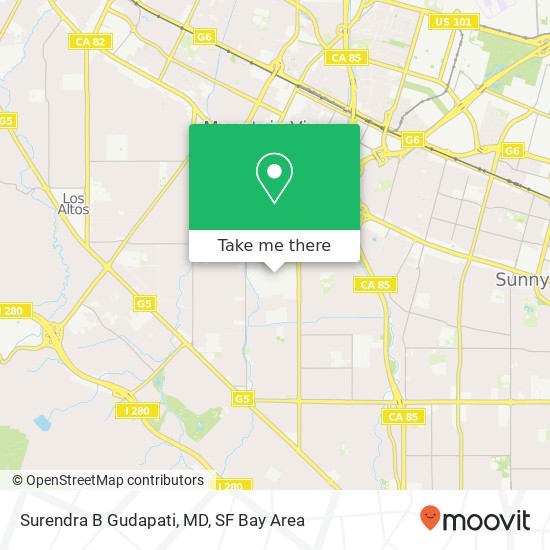 Surendra B Gudapati, MD map