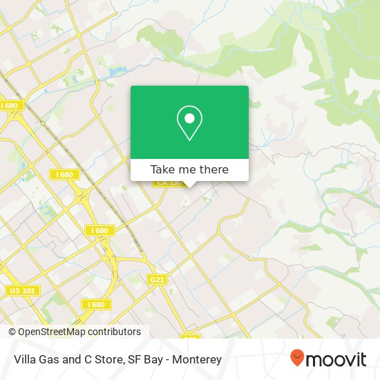 Villa Gas and C Store map