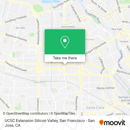 Mapa de UCSC Extension Silicon Valley