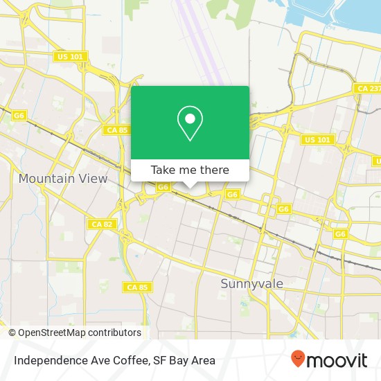 Independence Ave Coffee map