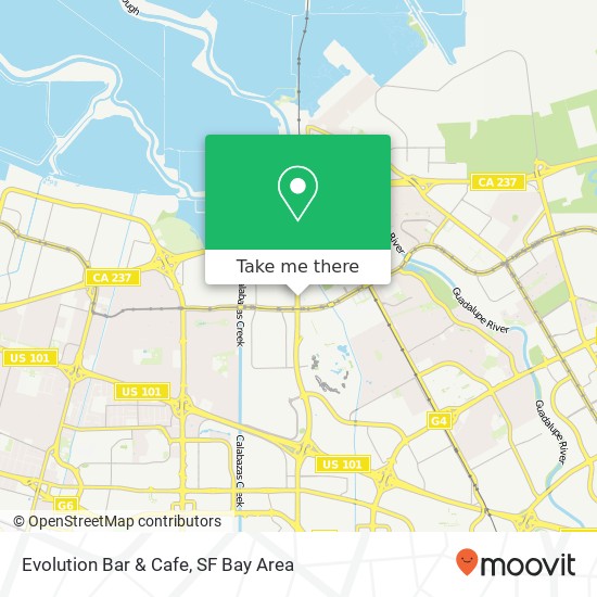 Mapa de Evolution Bar & Cafe