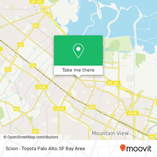 Scion - Toyota Palo Alto map