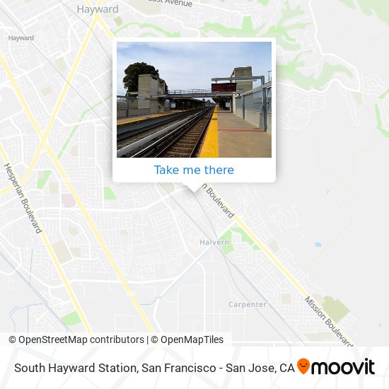 Mapa de South Hayward Station