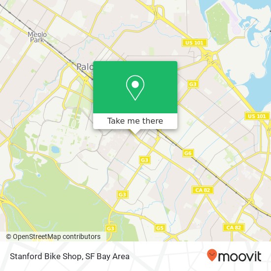 Mapa de Stanford Bike Shop