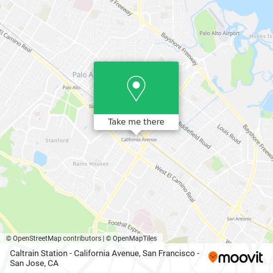 Caltrain Station - California Avenue map