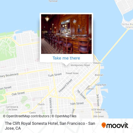 The Clift Royal Sonesta Hotel map