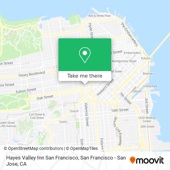 Hayes Valley Inn San Francisco map